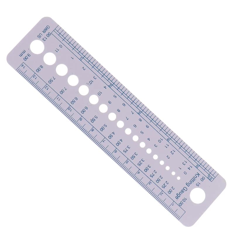 Accessori per Maglieria, Calibro per Aghi, Righello da Cucito in Pollici e CM, Strumento di Misurazione Dimensioni 2-10mm
