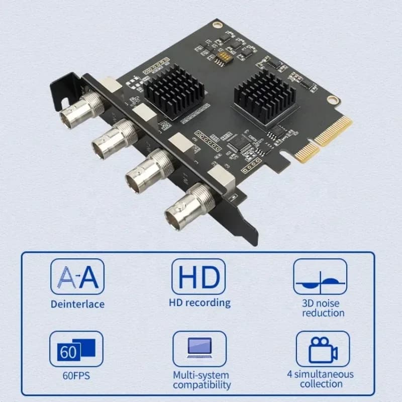 Apparecchiatura di acquisizione video FHD 1080P60Hz Scheda PCIe interna con ingresso SDI fino a 16 canali per scheda di acquisizione video del sistema Linux