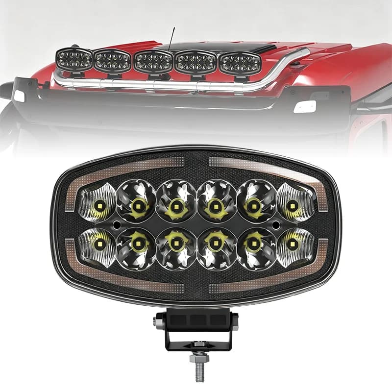 9 pollici 9 "LED luce fuoristrada faro riflettore camion ausiliario quadrato guida auto flash bianco giallo per fuoristrada 4x4 rimorchio