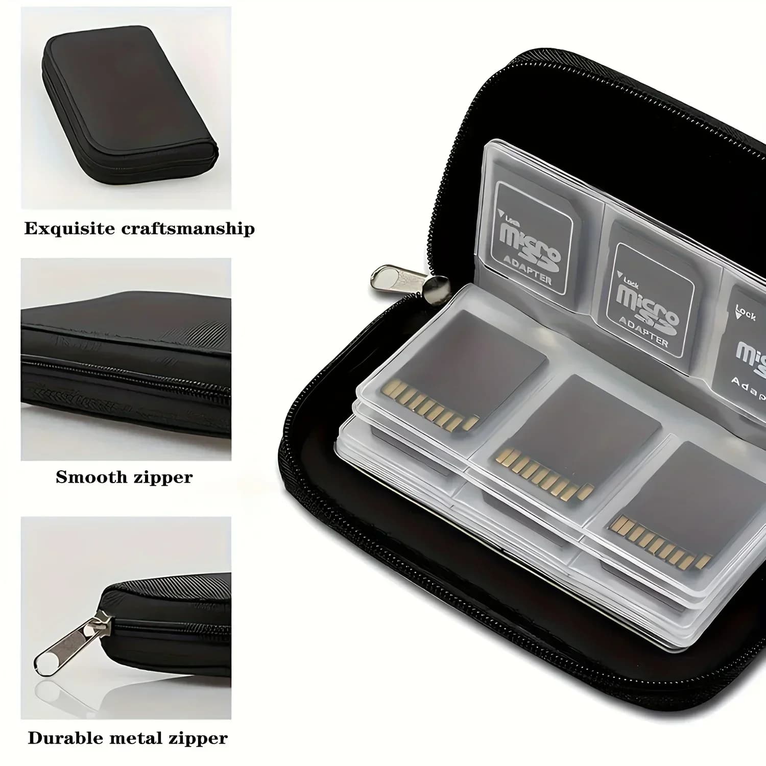 2026 Memory Card Storage Bag with 22 Slots for CF/SD/Micro SD/SDHC/MS/DS Game Accessories Carrying Case Holder Wallet
