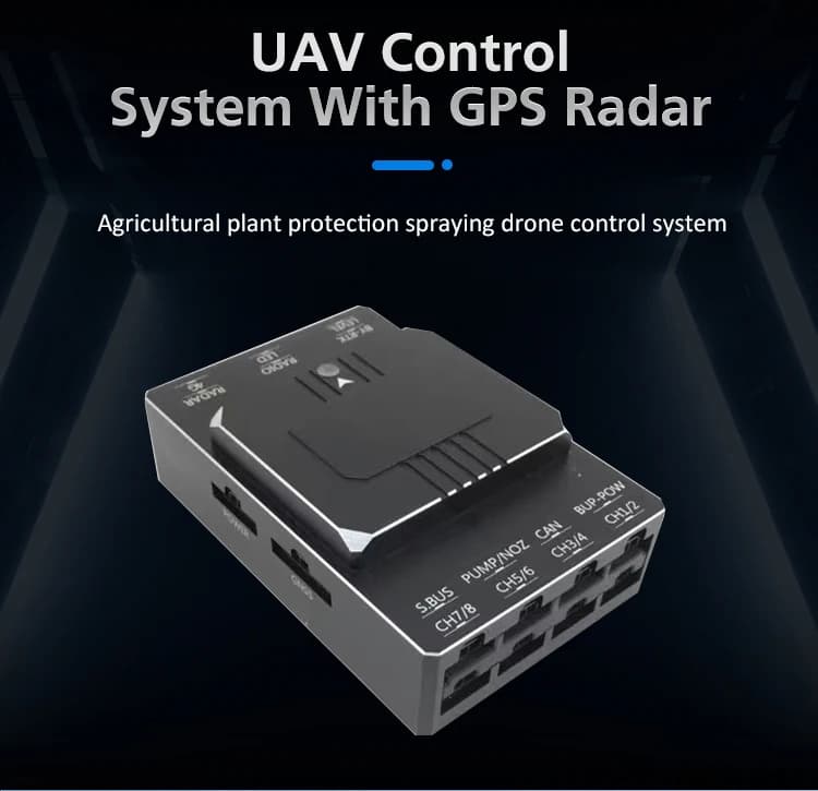 Agricultural flight controller: GPS, PMU navigation, optional land radar