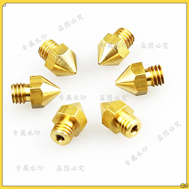 Anet 5pcs 0.2 0.3 0.4MM Nozzles 0.5mm 3D Printer Nozzles for A6 A8 E10 E16 ET4 ET5X MK8 3d printer Parts Accessories impresora