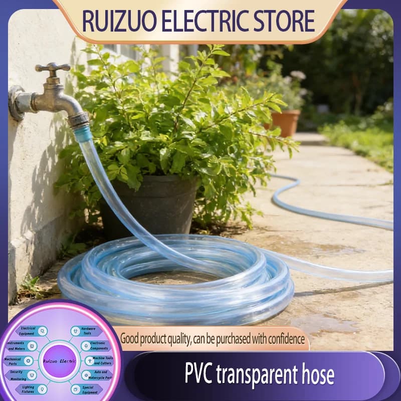 1-10 m high quality transparent PVC hose resistant plastic water pipe for garden irrigation, domestic and industrial use