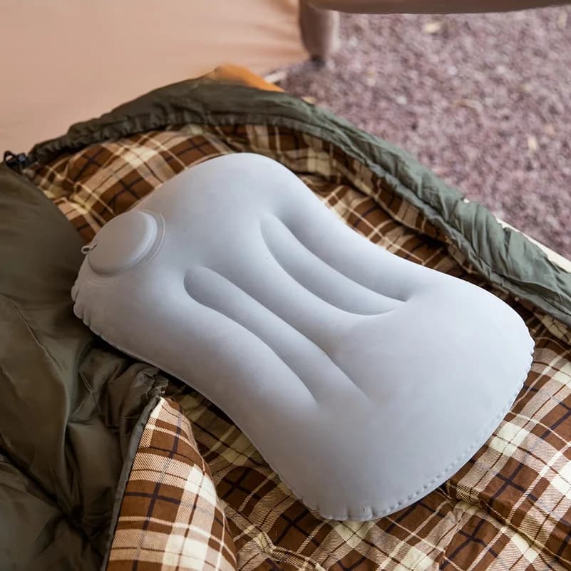 Camping Inflatable Pillow Portable Ultralight Travel Hiking Air Sleeping Pillow for Neck and Lumbar Support