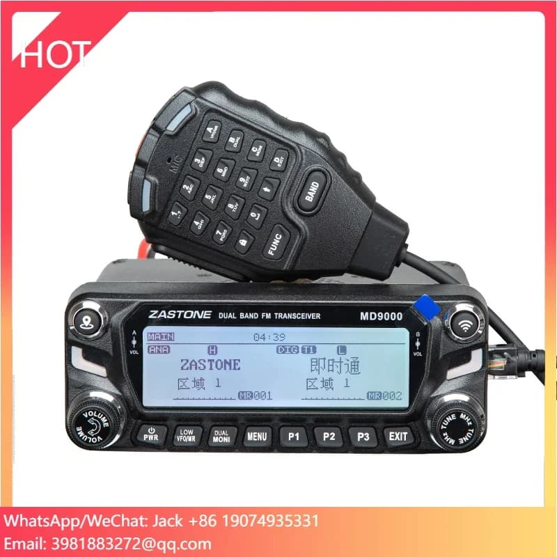 ZASTONE MD9000 DMR Radio Mobile Digitale per Auto 50W Dual Band con GPS APRS Walkie-talkie AES256 DTMF Ricetrasmettitore Amatoriale