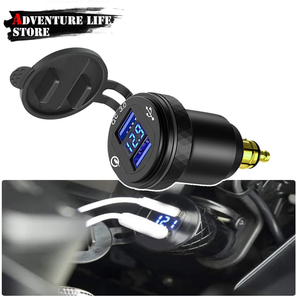 Per BMW moto R1300GS R1250GS F900R 900XR R1200GS Tiger Quick Charge 3.0 doppia presa per caricabatterie USB adattatore di alimentazione TypeC