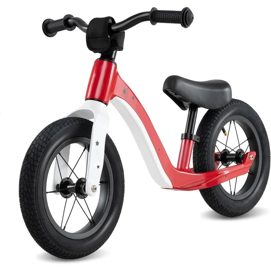 Bicicletta da equilibrio per bambini Bicicletta da spinta per bambini da 12 pollici con sedile imbottito regolabile senza attrezzi Telaio in lega di magnesio ultraleggero senza pedale Wa