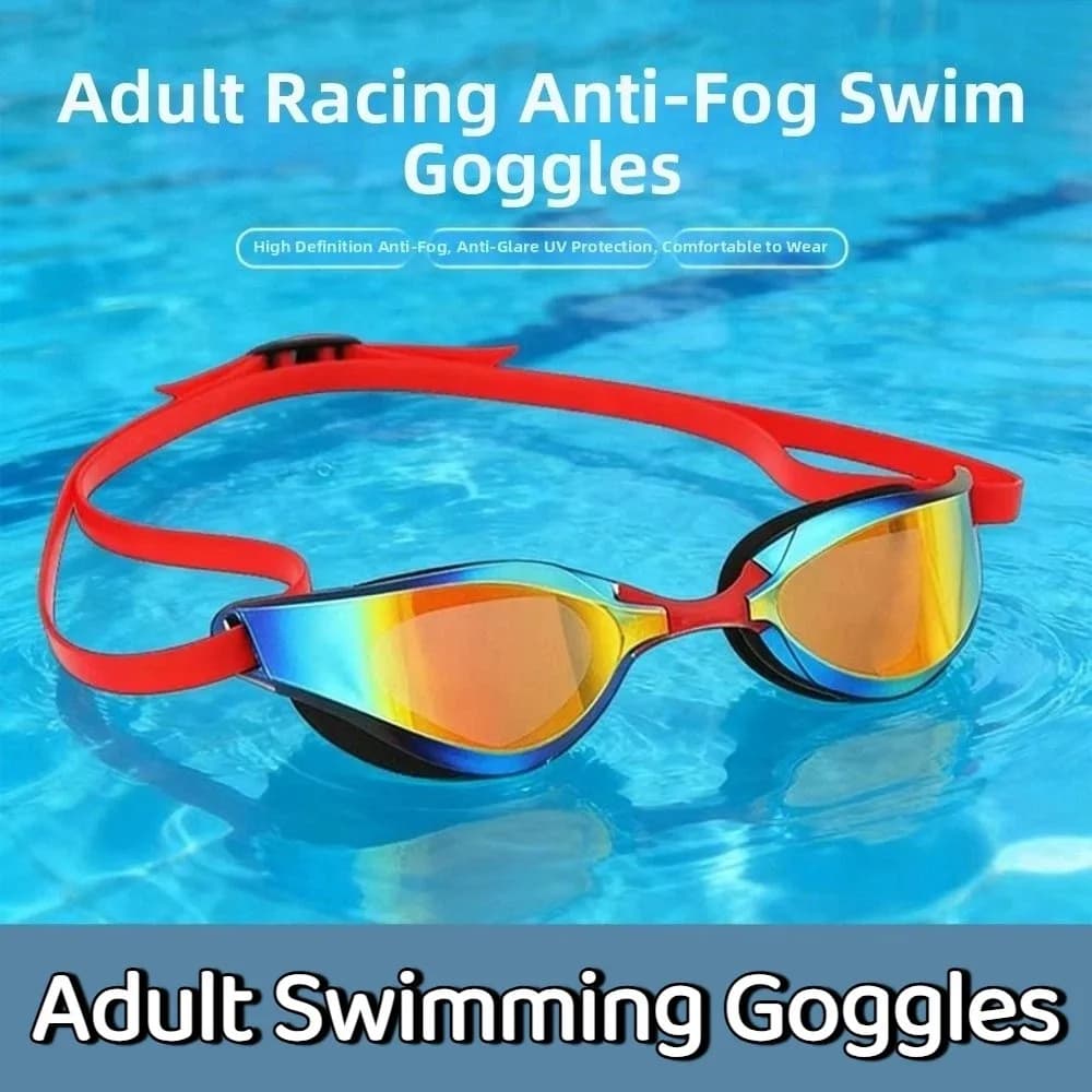 Occhialini da Nuoto per Adulti HD Vision con Protezione UV, Lenti Elettroplaccate Antiappannamento, Ampia Visuale e Impermeabili