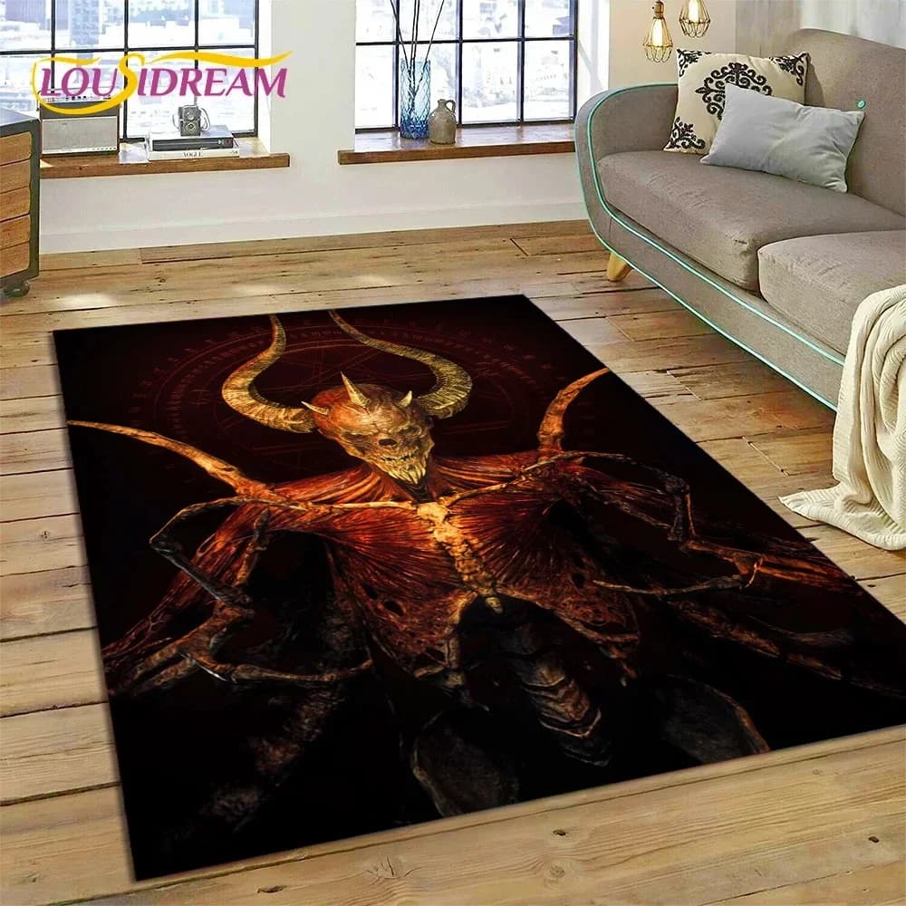Diablo 3D Retro Game Gamer tappeto tappeto per camera da letto soggiorno decorazione del divano di casa, gioco per bambini grande decorazione tappetino regalo