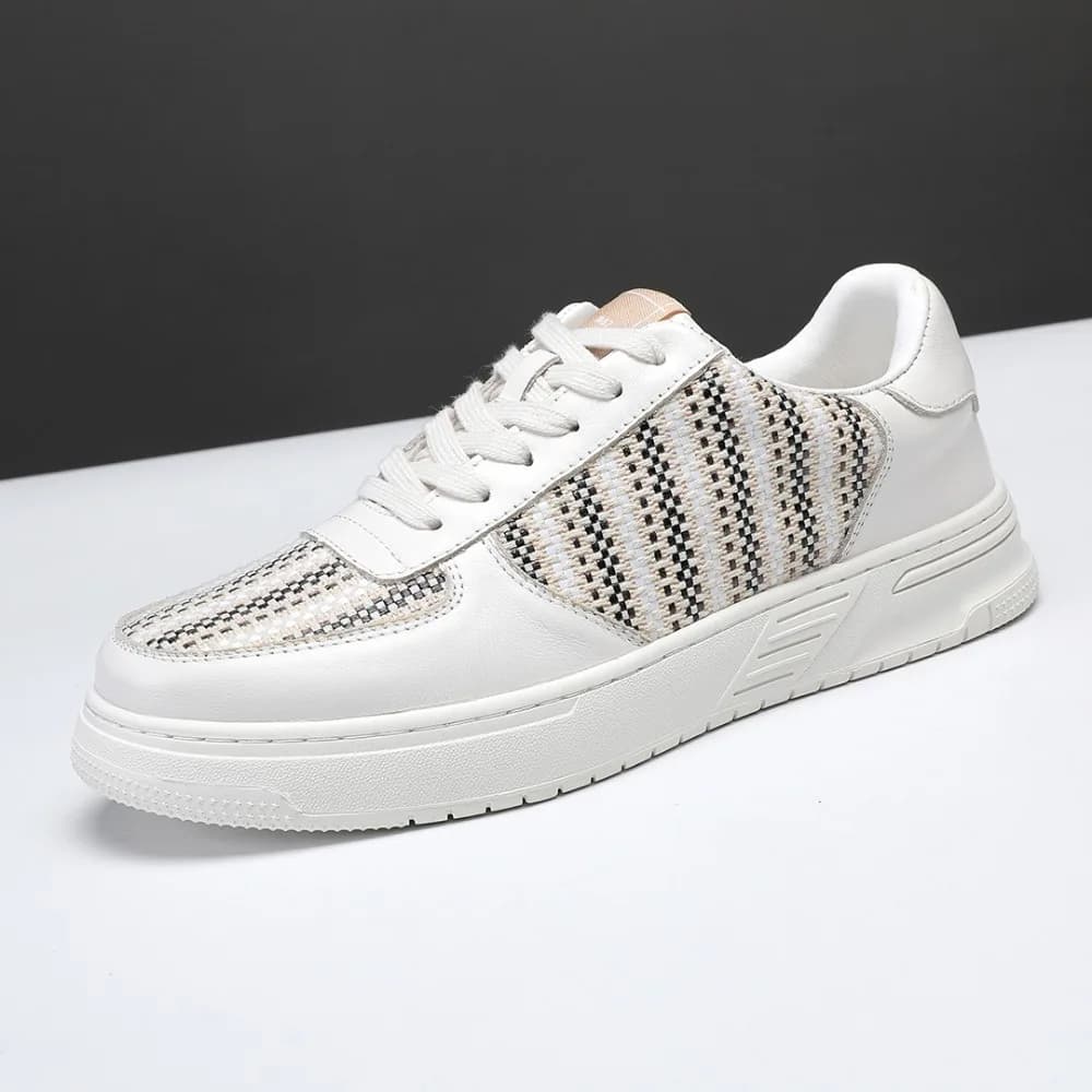 New Men's Casual Sports Shoes Anti-slip Lightweight Breathable Genuine Leather Thick Bottom High End Brand Hemp Rope