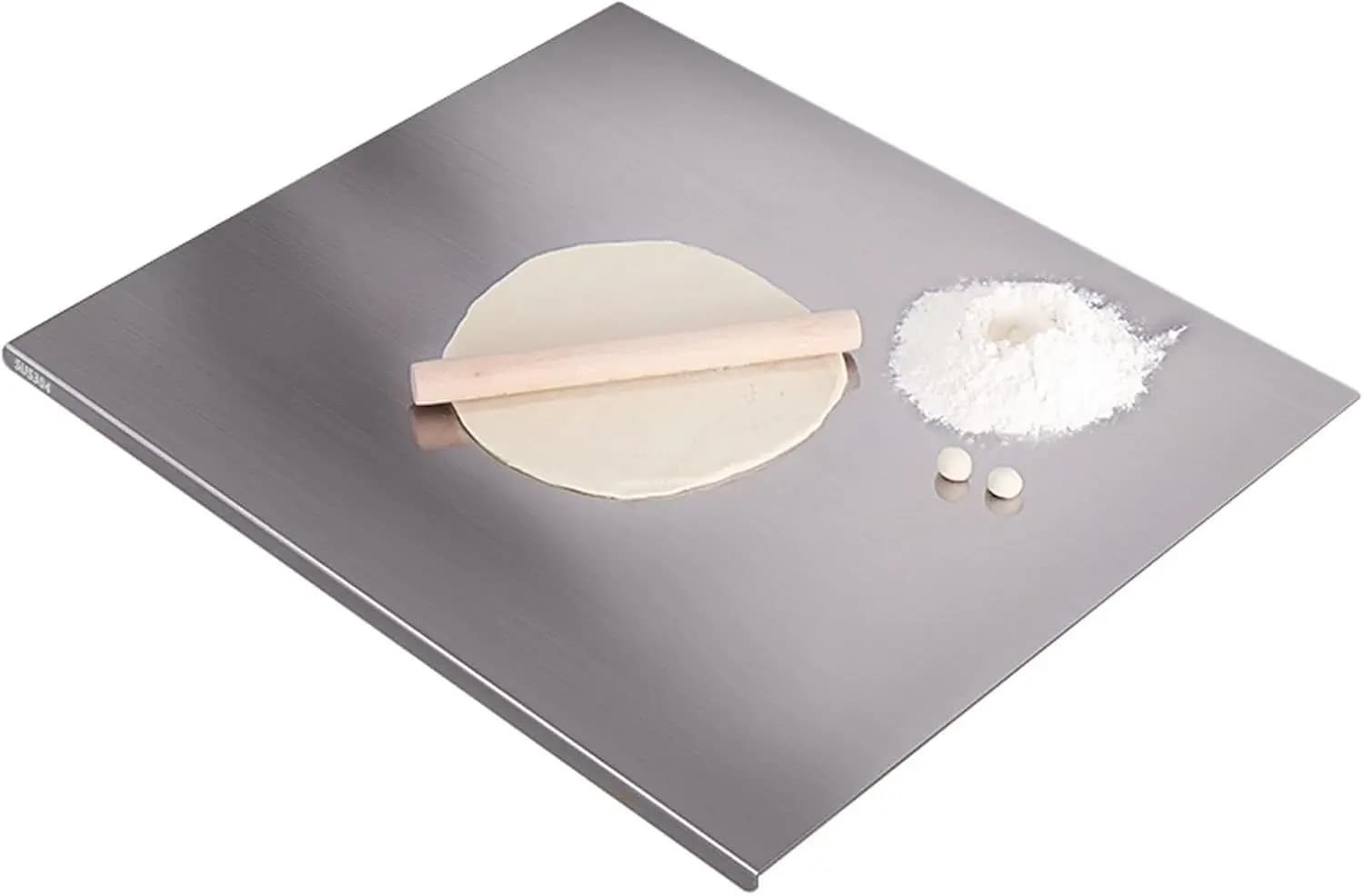 304 Stainless Steel Cutting Board, Double-Sided, Anti-Skid, 15.7x19.6x0.06"