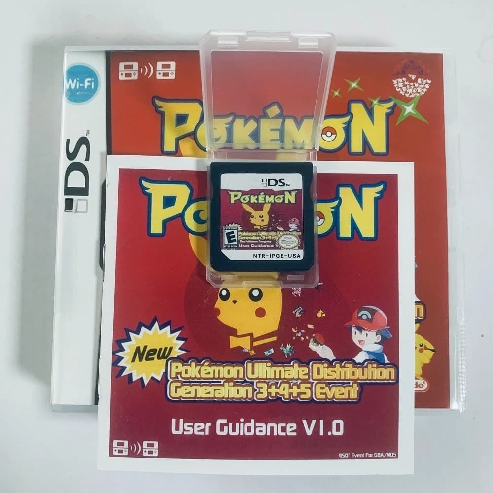 Cartuccia di Gioco Pokémon NDS - Cartuccia Eventuale Generazione 3 4 5 con Manuale di Istruzioni