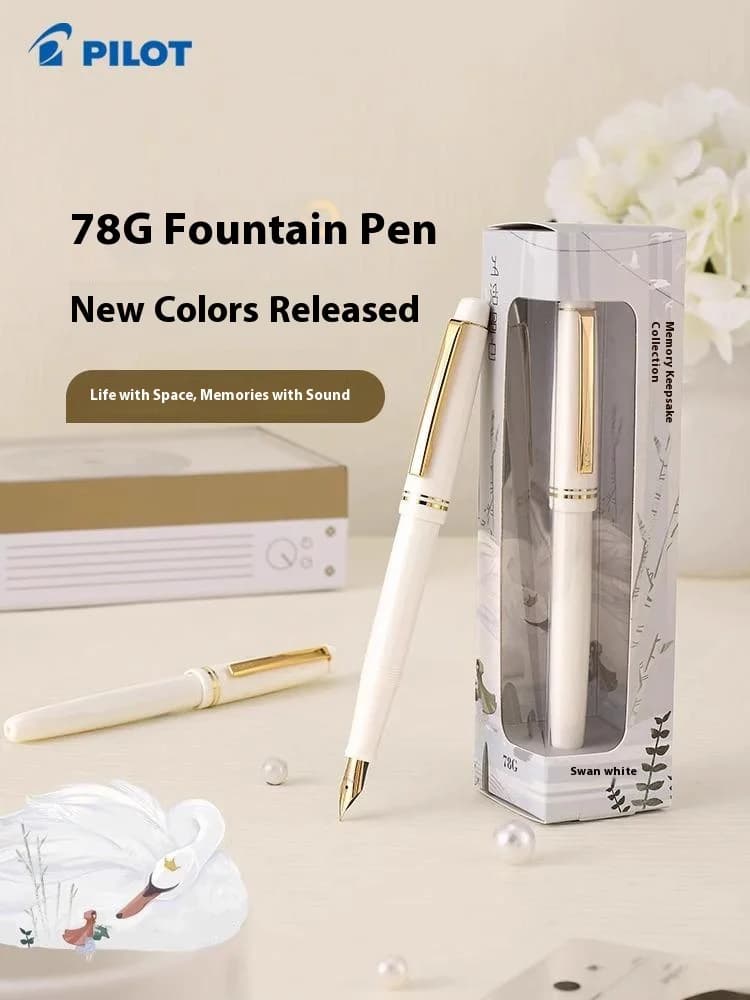 Pilot 78G Fountain Pen Gift Set,Multi-Color 22K Gold-Plated Nib Smooth Ink Flow Calligraphy Pen Luxury Gift for Writers,Teachers