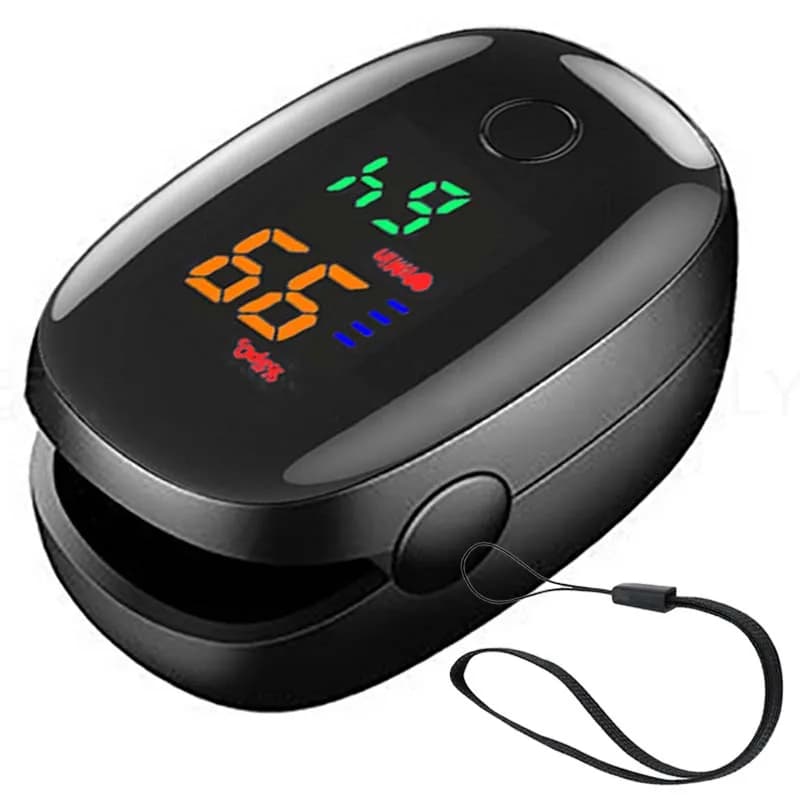 Oximeter SpO2 PR LED finger oximeter Cardiofrequenzimeter finger clip Oxygen Saturation in the blood Pulse monitoring Inchometer