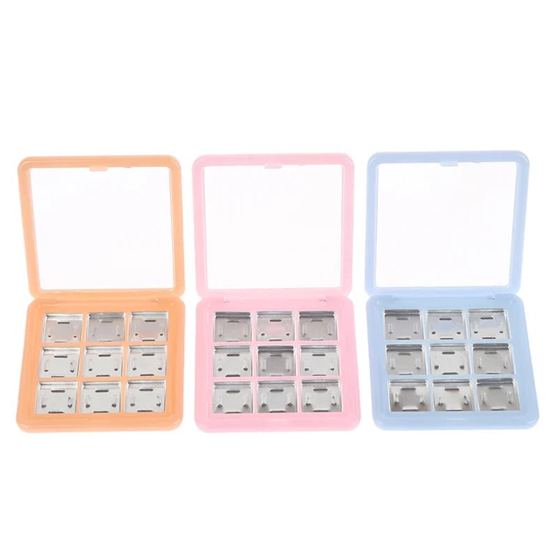 9 grids empty case for eye shadows palette makeup for flat eye holders makeup beginners tool shading diy for women girls