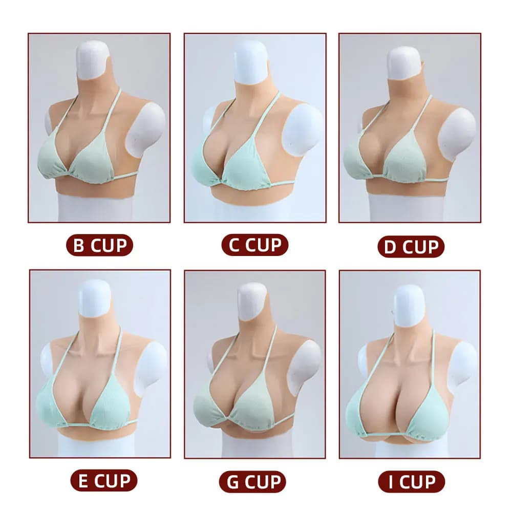 Marie Protected Silicone Enormi with Areola and Nipples for Crossdresser, Transgender, Cosplay - Vibrant Effect