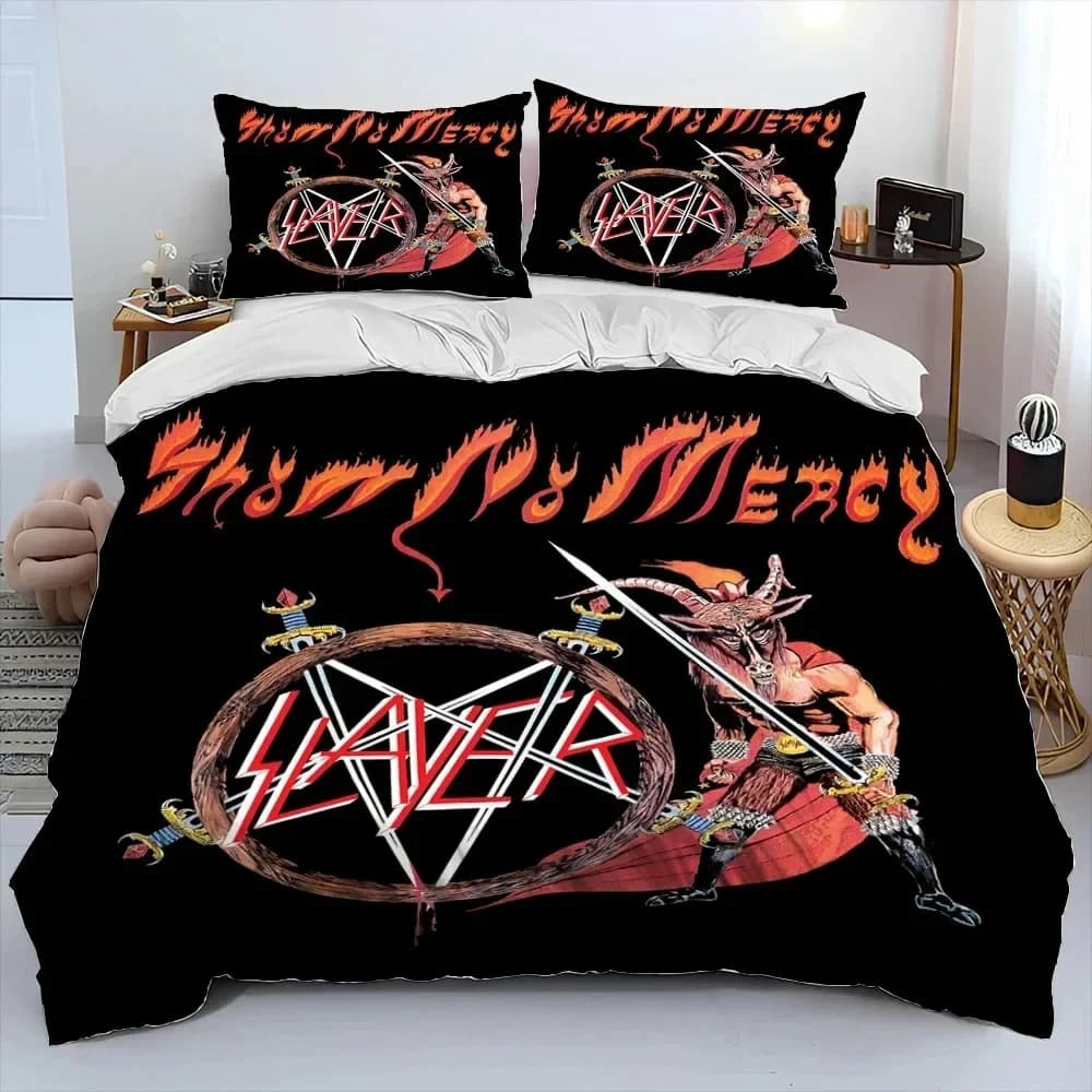Slayer Heavy Metal Band Music 3D NEW Duvet Cover Pillowcase Bedding Set Adult Boy Girl Bedroom Decoration Single Double Large
