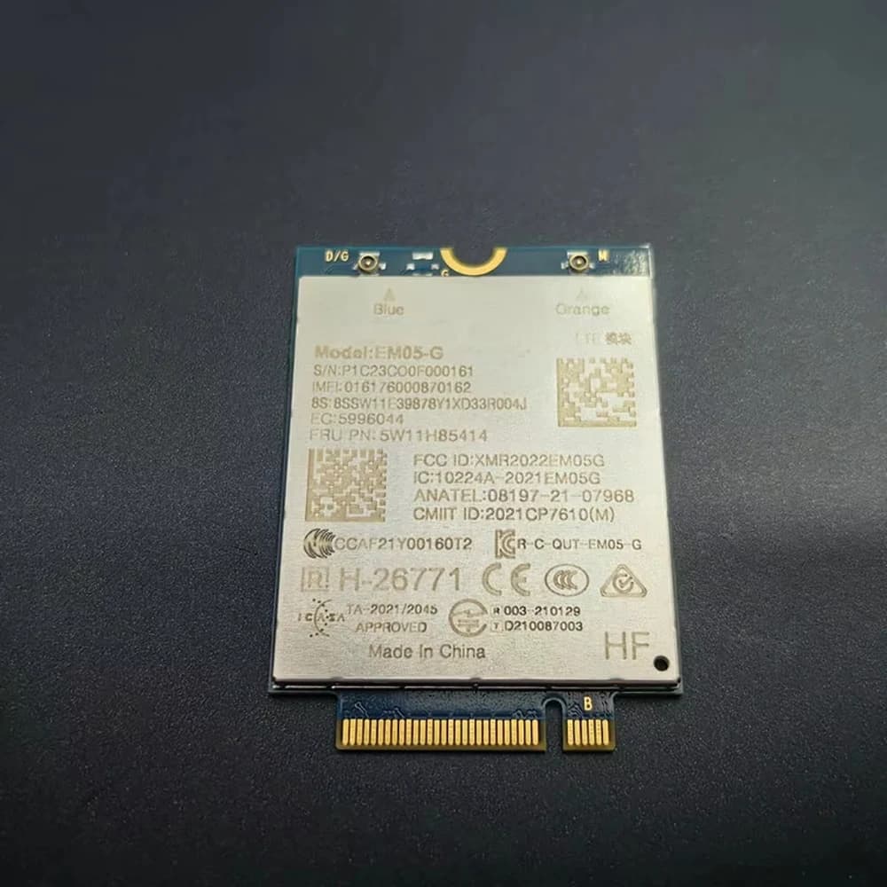 Kit modulo originale Quectel EM05-G LTE Cat4 M.2 con Antenna staffa vassoio SIM FRU 5 w11h85414 per Laptop Thinkpad T16 P16s Gen2