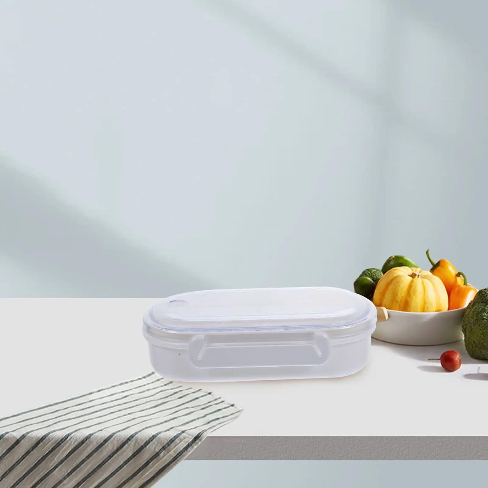 Contenitore per Pranzo Bento Adatto al Microonde in Materiale PP Sigillato e Impermeabile per Conservare Riso, Frutta e Verdura per Bambini, Scuola, Lavoro e Picnic