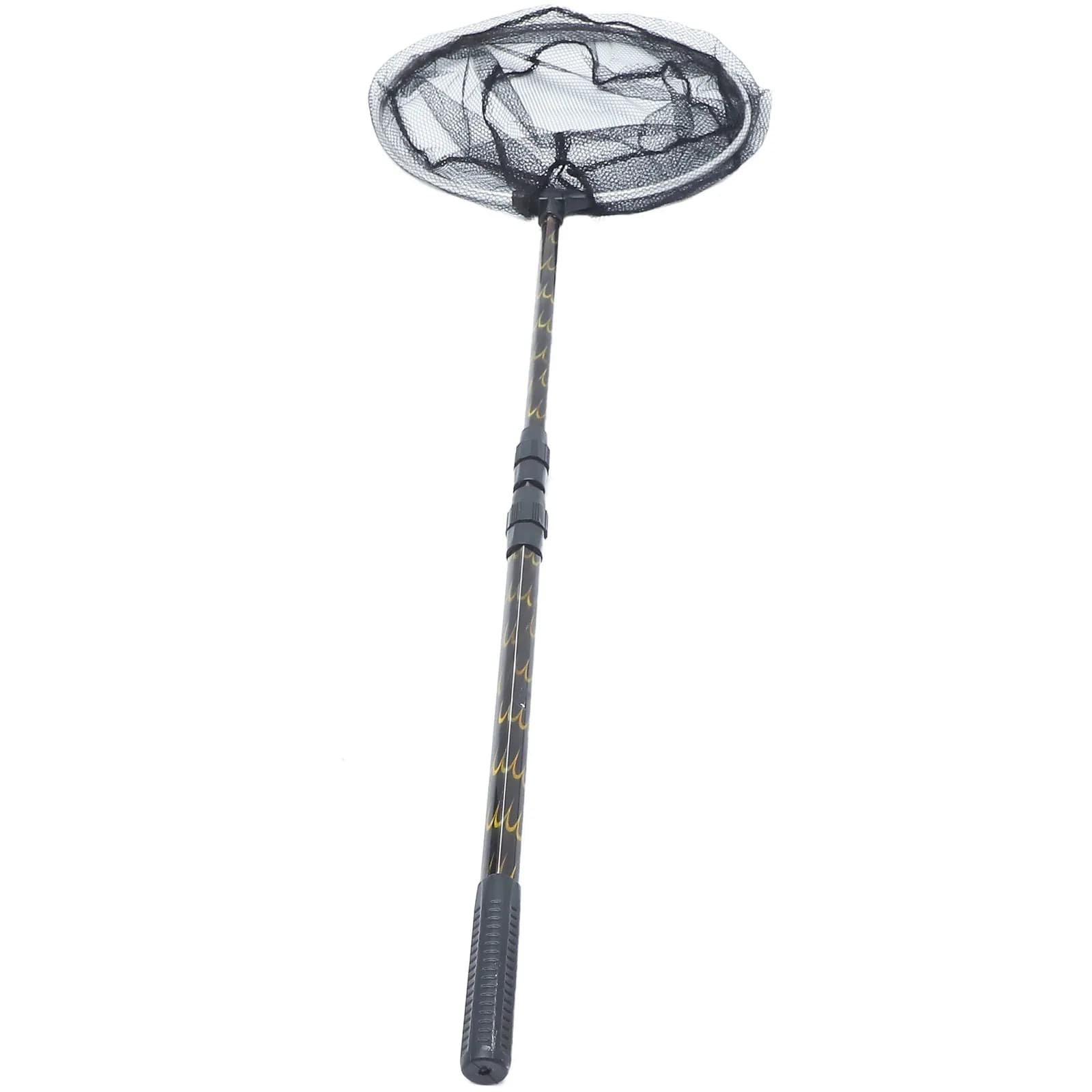 Rete da pesca telescopica retrattile fino a 150 cm, telaio in alluminio leggero, manico staccabile, resistente all'usura, per la cattura di pesci all'aperto
