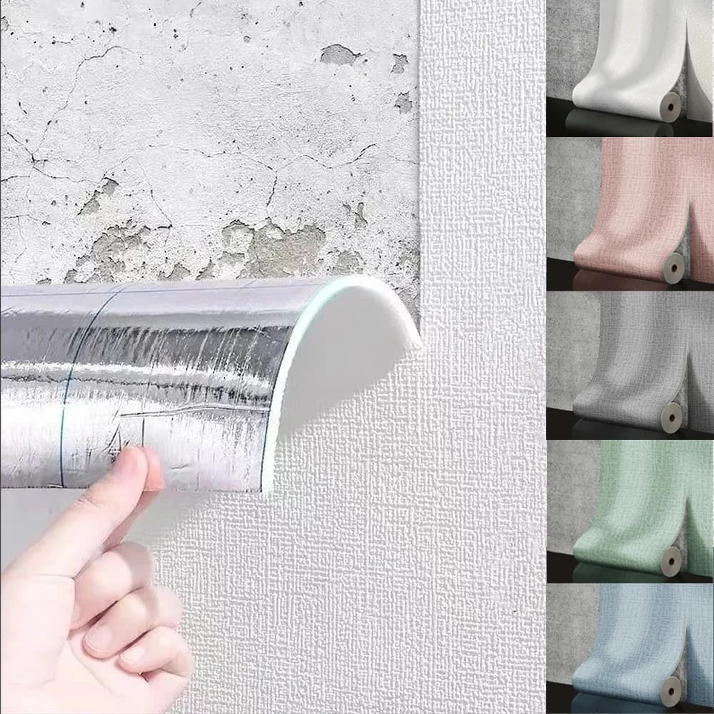50 cm self-adhesive foam wall panel 3D linen texture Removable soundproofing for living room Bedroom Home decor