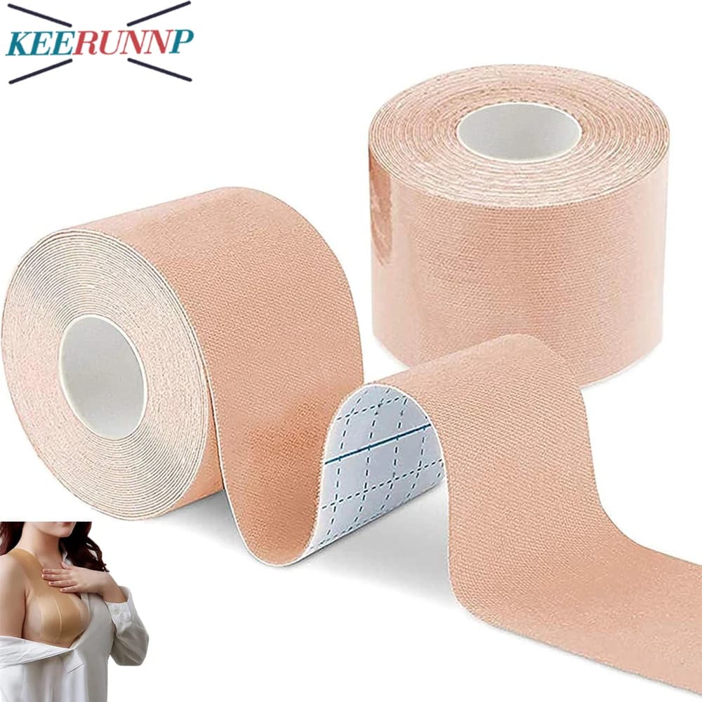2 rotoli di nastro kinesiologico 5 cm x 5 m, nastro sportivo impermeabile per alleviare il dolore, tutore e supporti elastici per caviglie, polsi, ginocchia