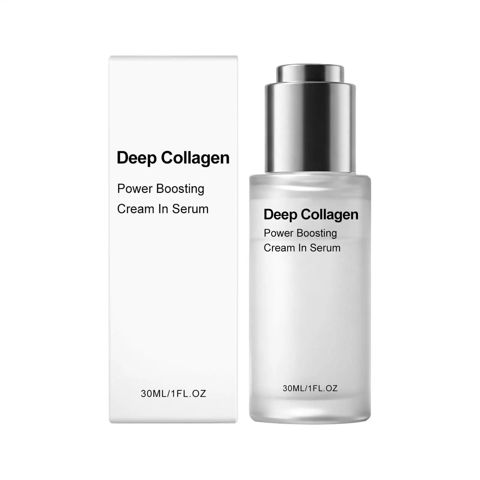 Siero al collagene profondo, peptidi e acido ialuronico, niacinamide, riduce la secchezza e le linee sottili, soluzione illuminante 30ml