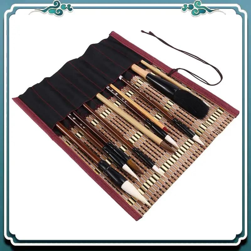 Premium 10Pcs Chinese Calligraphy Brushes Set, Painting Writing Brush, Kanji Japanese Sumi Drawing Brushes