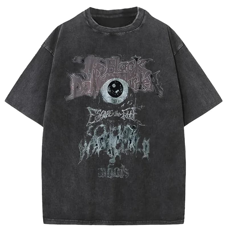 T-shirt da uomo Hip Hop Dark Streetwear Tshirt Evil Eye Stampa Harajuku T-shirt estiva a maniche corte in cotone Top Tees Oversize