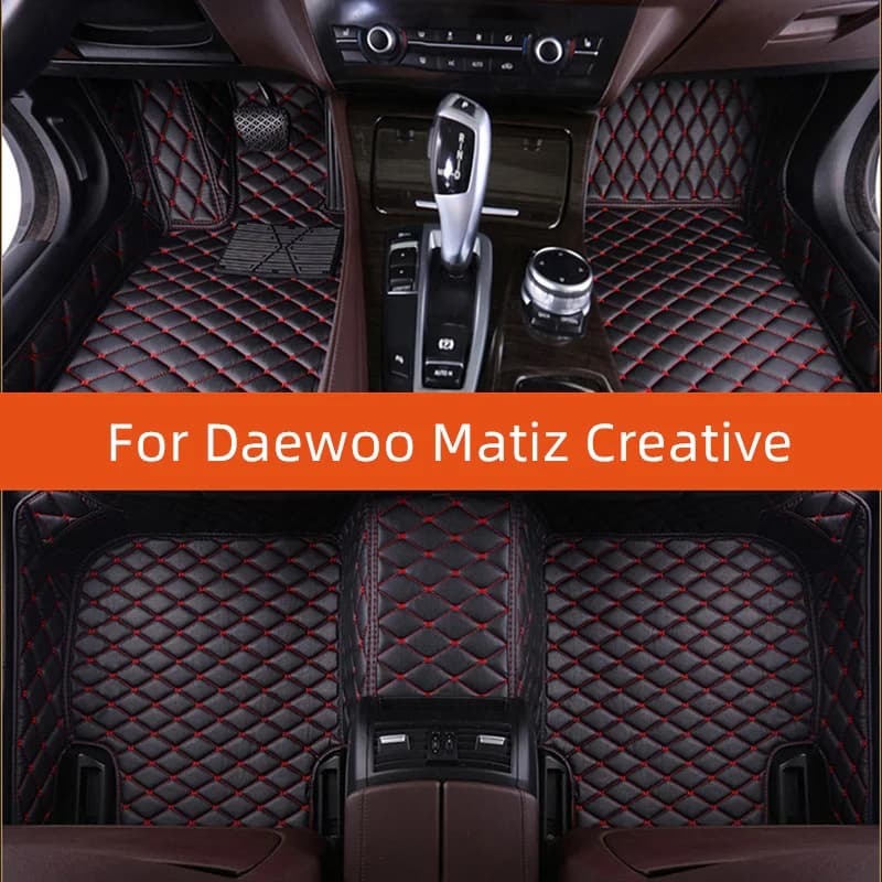Tappetino per auto in pelle personalizzato per Daewoo Matiz Creative 2009 2010 2011 2012 2013 2014 2015 Tappetino per auto Accessori interni