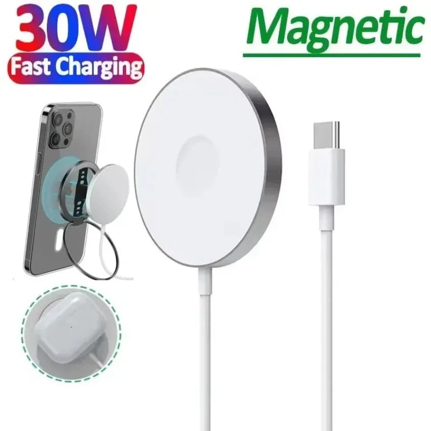 Quick Charger 30W Original Magnetic Wireless for iPhone 16 15 14 Pro Max Mini USB C 8 Plus XR X XS MAX Airpods