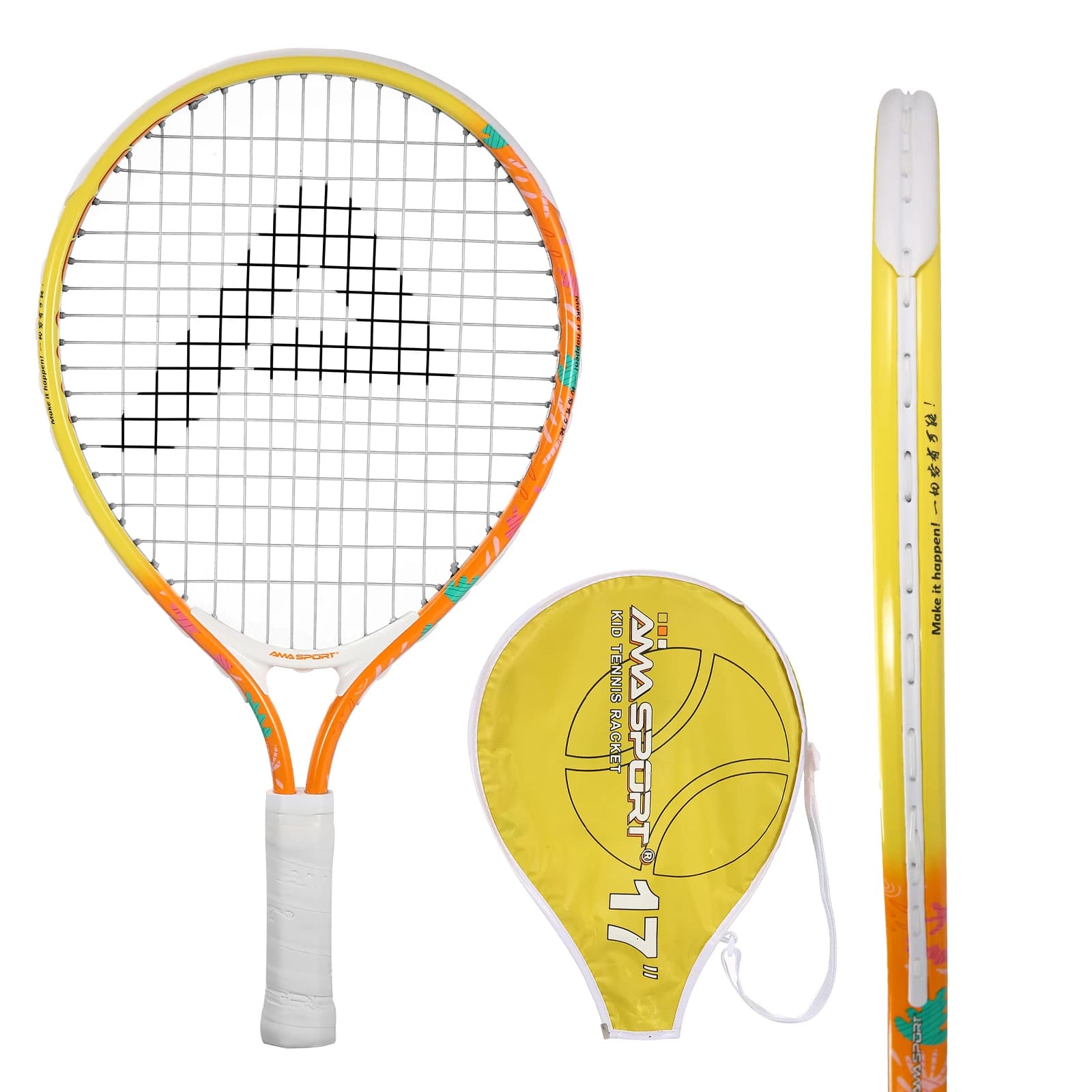 Tennis racks AMASPORT for children aluminum alloy 17 '' with cover bag for tennis racket for children Junior beginners