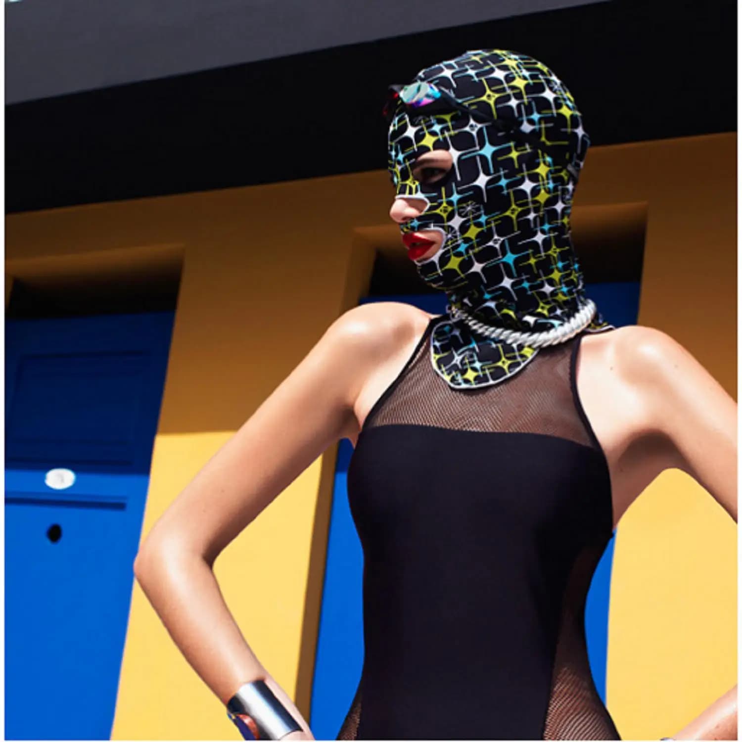 Integrated UV Protective Mask for Face and Collo, Breathable Elastic Headphone Waterproof for Swimming, Beach, Bathroom and Diving