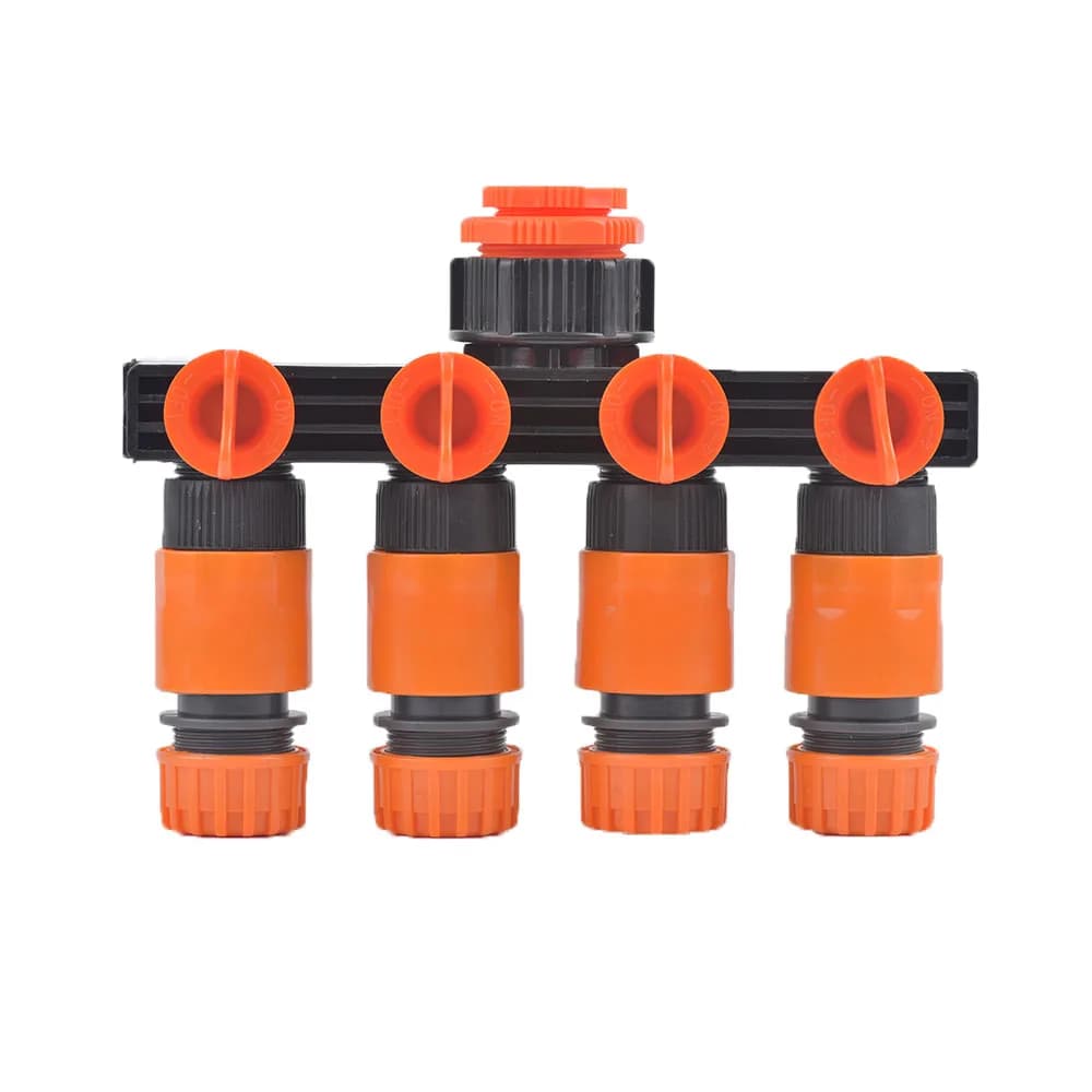 1 "3/4" 1/2 "Pollici Filettatura Femmina 4 Vie Splitter Per Irrigazione Automatica Tubo Dell'acqua Linker timer Giardino Strumento di Irrigazione Dell'acqua