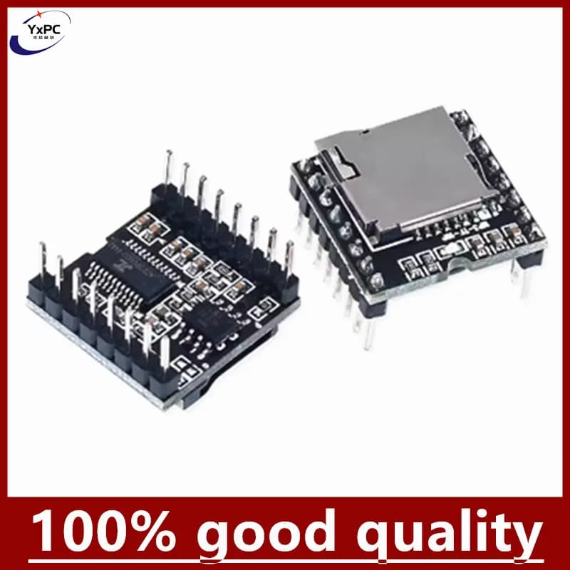 DFPlayer Mini MP3 DF Player Module Board MP3 Audio Voice Decode Card for Arduino Supporting TF U-Disk IO/Serial Port/ AD