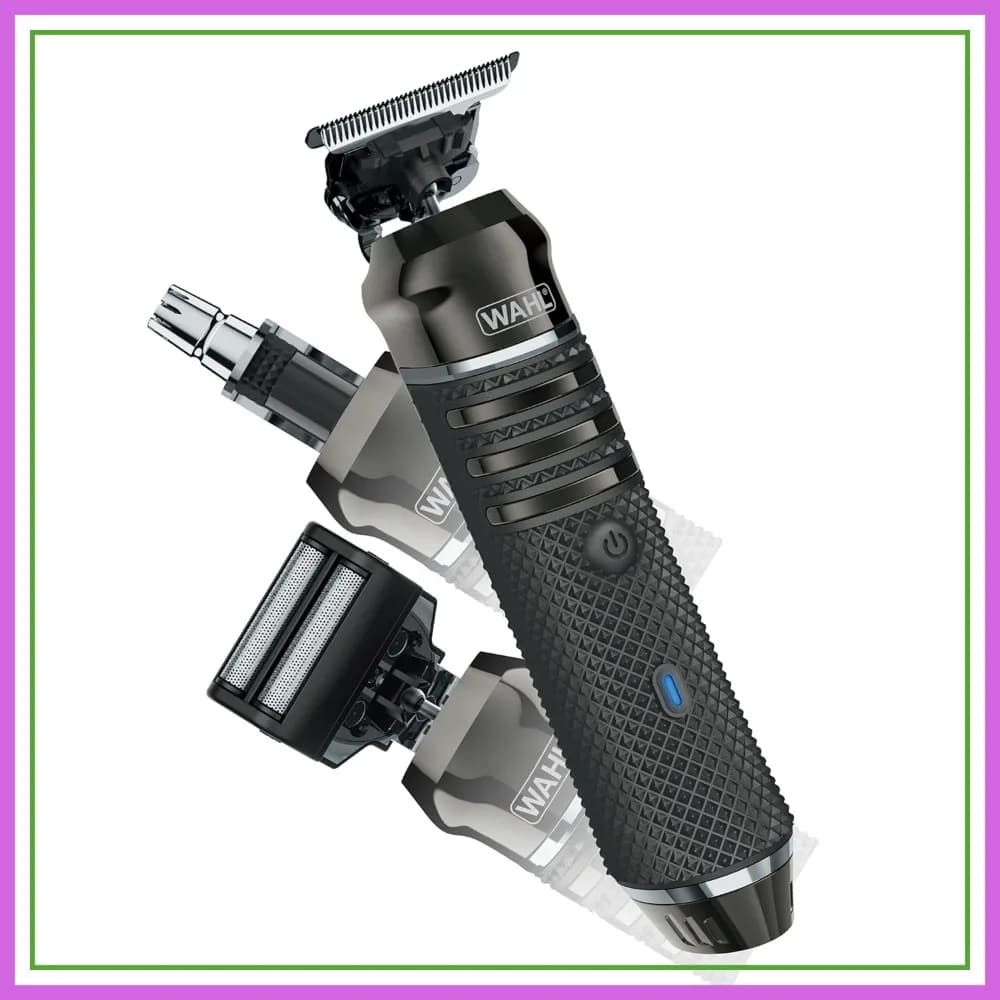 Regolabarba Professionale Skeleton per Uomo, Ricaricabile USB Senza Fili, Lama Zero Gap, Impermeabile, Kit di Cura Tutto-in-Uno