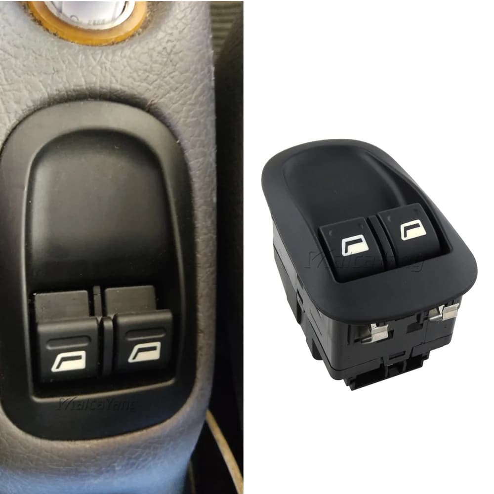 Nuovo pulsante interruttore triplo per finestrino elettrico lato anteriore sinistro/destro per Peugeot 206 CC, 2D, 2A, SW, 2E, 2K 6554.WQ