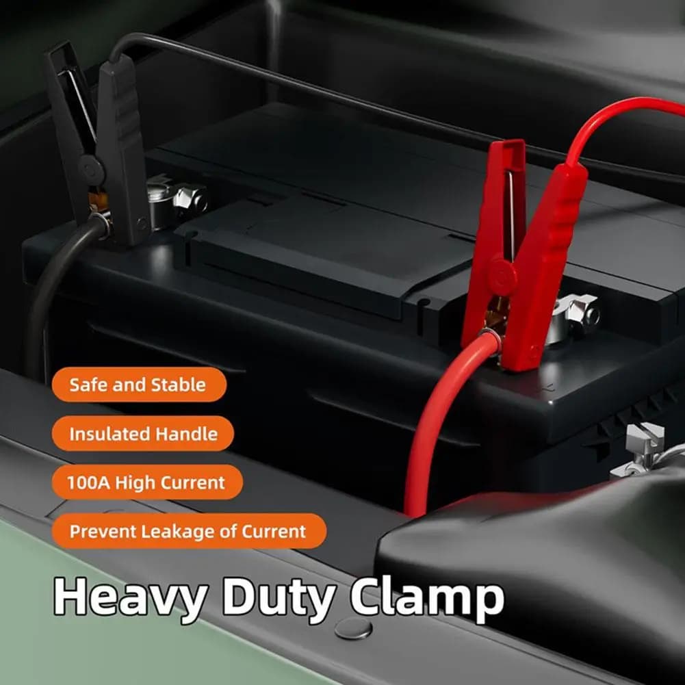 Adattatore per cavi jumper compatibile con batteria Ryobi da 18 V, cavi jumper per avviamento batteria, cavi a coccodrillo, cavi di alimentazione