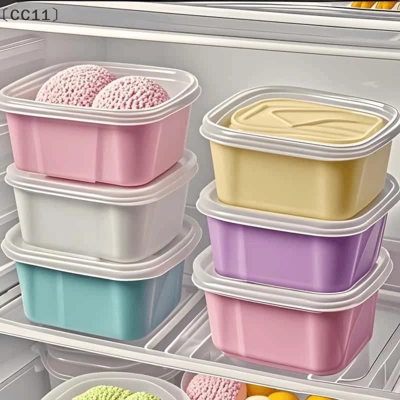 maveraCC11✪350/650ML Vasca per la conservazione del gelato Contenitore per la scatola del gelato riutilizzabile Stampo con coperchio Frigorifero da cucina Casa