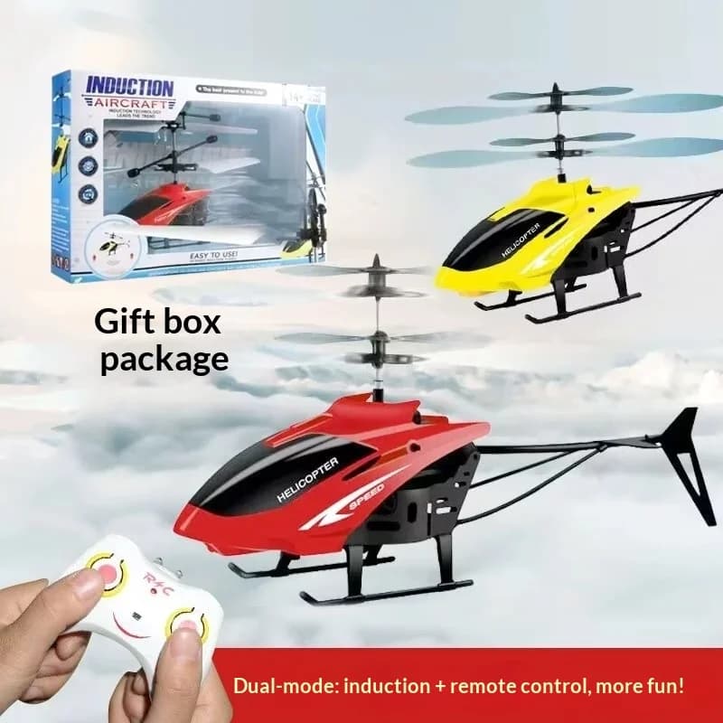 Elicottero telecomandato per bambini, mini drone ricaricabile, resistente, con sensore, giocattolo per studenti delle scuole elementari, ragazzi, bambini, divertente, facile da pilotare