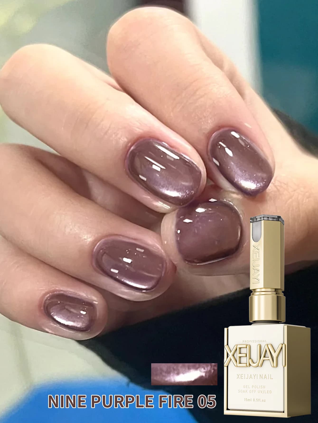 Smalto per unghie gel Cat Eye da 15 ml, polimerizzazione UV LED, gel per nail art ad asciugatura rapida a lunga effetto - regalo ideale per le donne Per la primavera