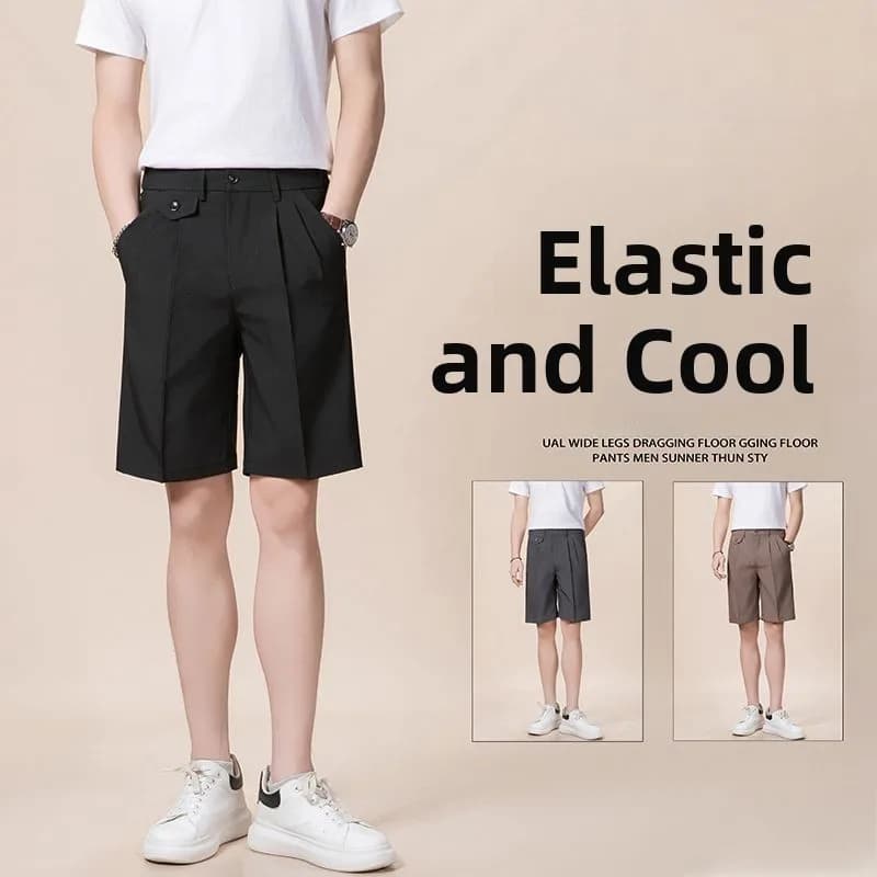 Pantaloncini Estivi Casual da Uomo, Stile Hong Kong, Semplici Pantaloni a Cinque Punti, Marca Trendy, Pantaloni Larghi per il Tempo Libero per Adolescenti
