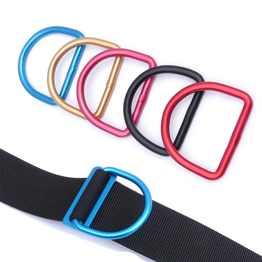 1pc Scuba Diving 6mm D Ring Weight Belt Keeper With D Ring Backpack Buckle for Belts Bags Collar For Domestic Animals Travel Bag