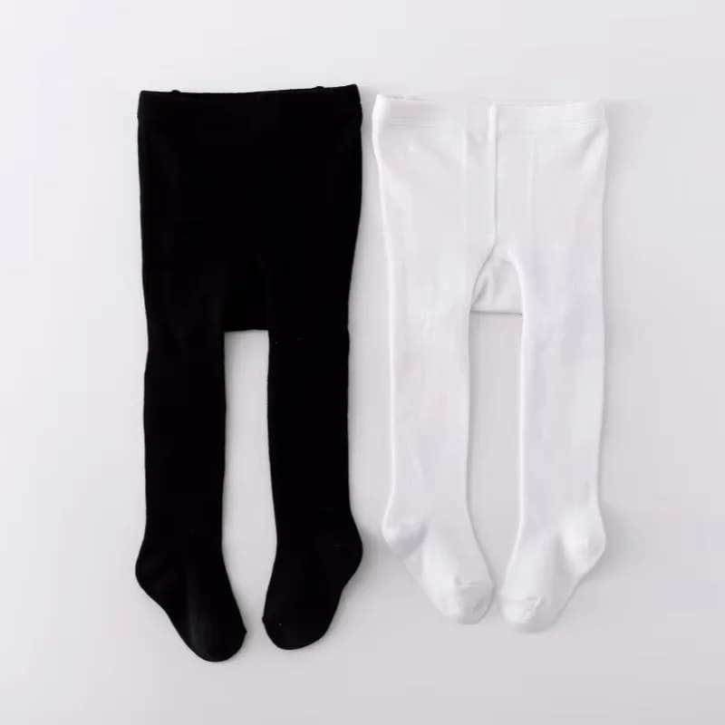 1/2 pz Infantile Del Neonate Calzamaglia Lavorato A Maglia Neonato Calzamaglia Per Le Ragazze Casual Del Bambino Collant Bianco Nero Leggings 0-24 Mesi Stretto