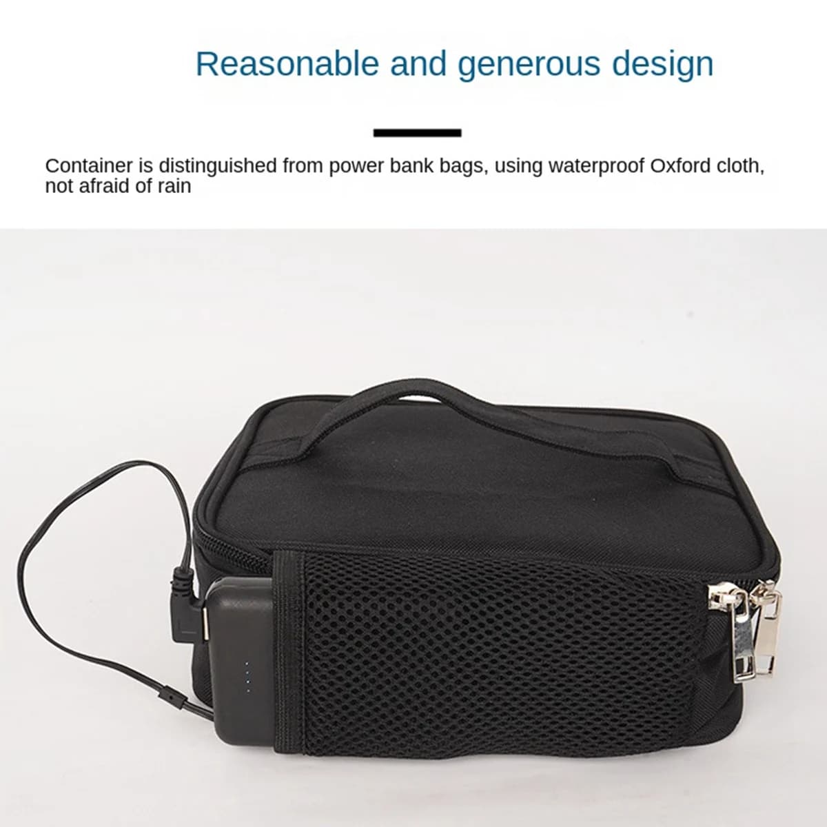 T61C USB Power Bank Food Heating Lunch Box Container bag for raincoat picnic bag Electric lunch bag