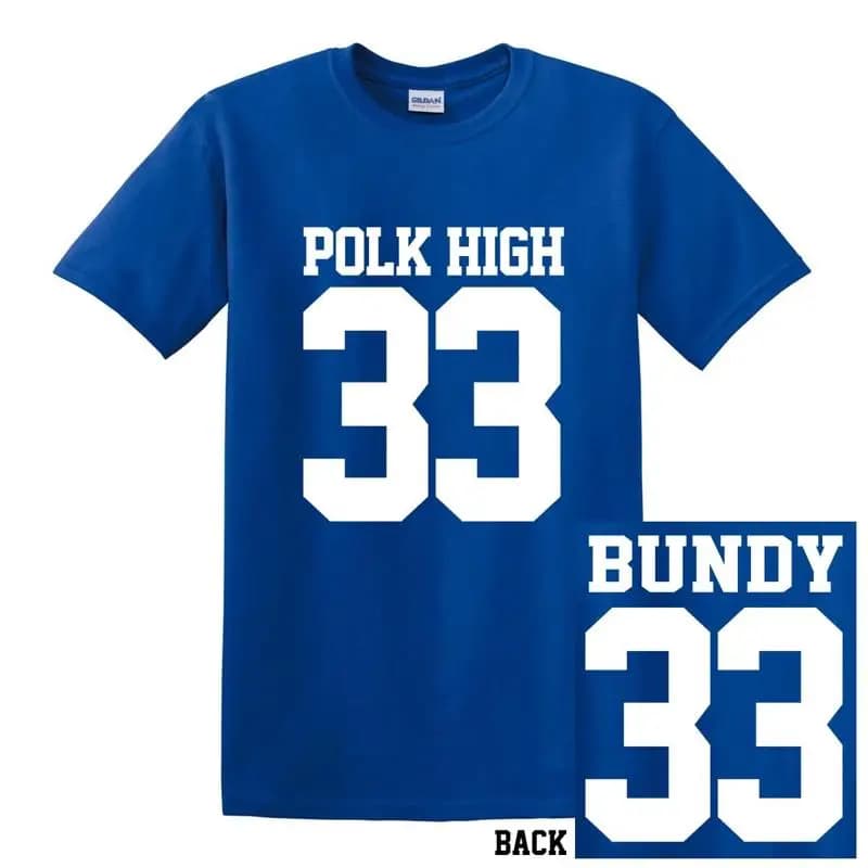 NUOVA T SHIRT AL BUNDY MARRIED POLK HIGH 33 FOOTBALL JERSEY