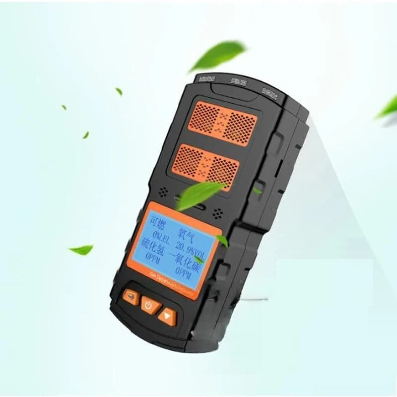Rilevatore di Gas 4-in-1 Portatile per Ossigeno, Monossido di Carbonio e Idrogeno Solforato con Allarme X-4