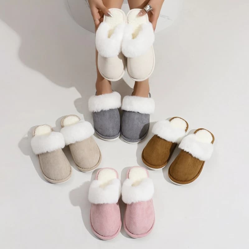 2025 Winter New Women's Warm and Comfortable Slippers Indoor and Outdoor Lightweight Anti slip Cotton Dragging