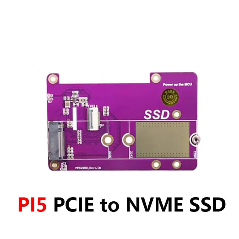 PCIe Raspberry PI 5 Converts to M.2 NVME SSD Supports Gen3 solid state hardware