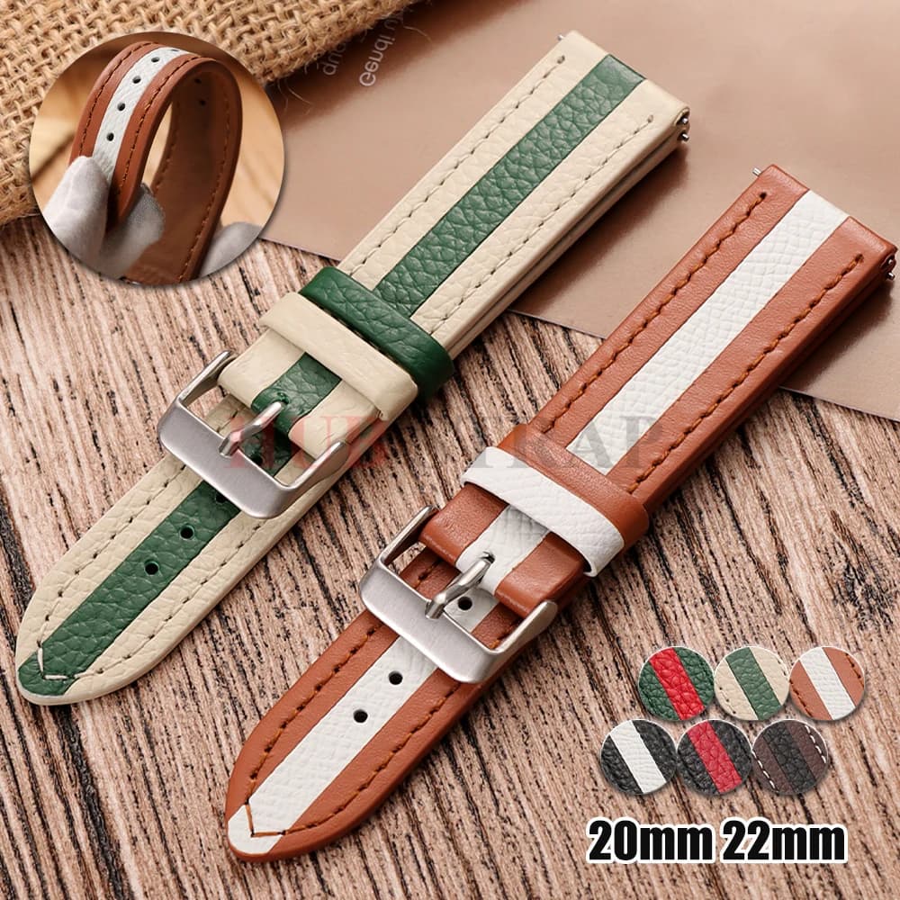 Cinturino per Orologio in Morbida Pelle con Motivo Litchi, Bracciale Business 20mm 22mm, Cinturini di Ricambio Universali per Uomo e Donna